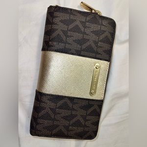Brown and gold local Michael Kors wallet